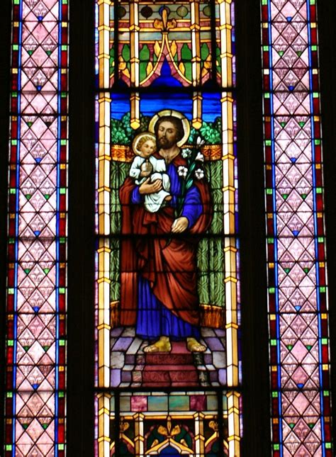 St Joseph Stained Glass Window Detail St Joseph Is The P Flickr