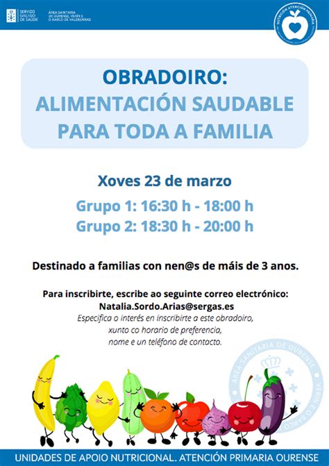 Obradoiro De Alimentaci N Saudable Para Familias O De Marzo No