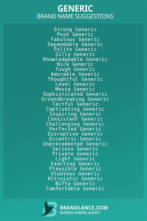 1568 Generic Company Name Ideas List Generator (2025)