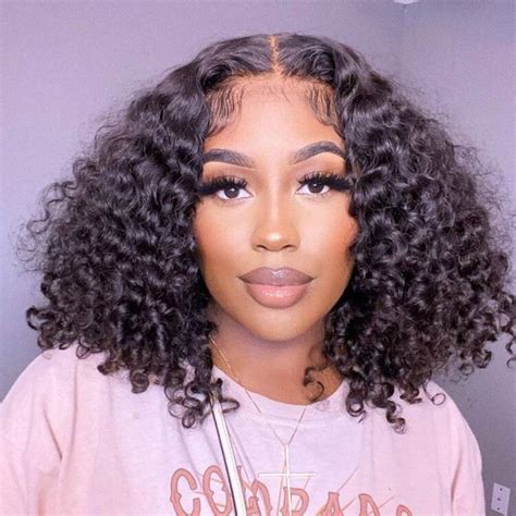 Curly Bob Wigs 4x4 Lace Closure Short Bob Wigs 8 12Inch 1 Short Curly