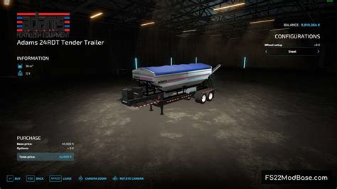 Adams 24T Tender Trailer - Farming Simulator 22 Mod | LS22 Mod | FS22 Mod