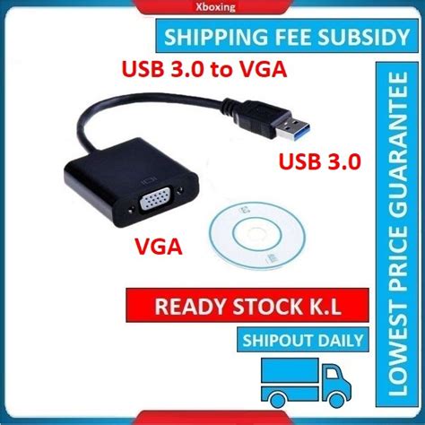 USB 3.0 to VGA Female Video Converter Adapter Cable for Projector ...