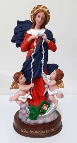 Imagem Nossa Senhora Desatadora Nós Santo Resina Maciça 20cm