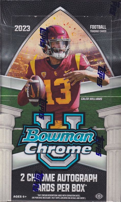 2023 Bowman University Chrome Football Hobby Box Froggers House Of Cards