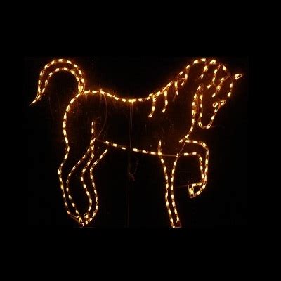 Lighted Outdoor Decorations - Lighted Animal Decorations - Fancy Horse ...