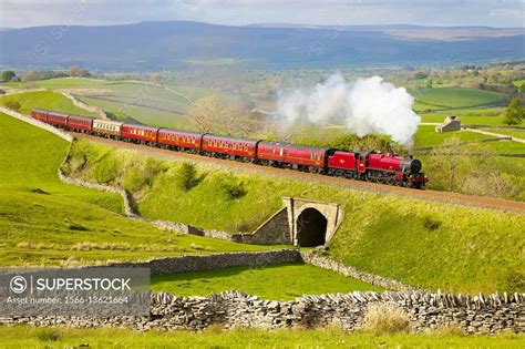 Steam Train On The Embankment At Greengate Kirkby Stephen Settle To