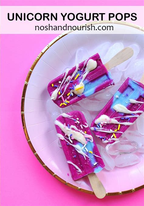 Unicorn Yogurt Pops Unicorn Yogurt Popsicles Unicorn Frappaccinos