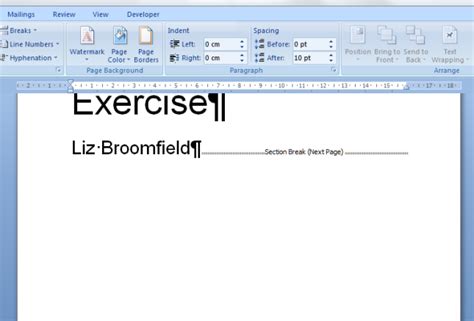 How To Break An Ms Word Document