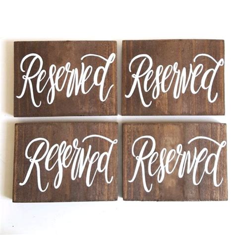 Wedding Reserved Sign Rustic Wooden Wedding Sign Reserved Seating