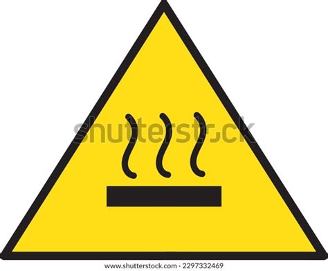 Hot Surface Industrial Warning Sign Vector Stock Vector Royalty Free Shutterstock