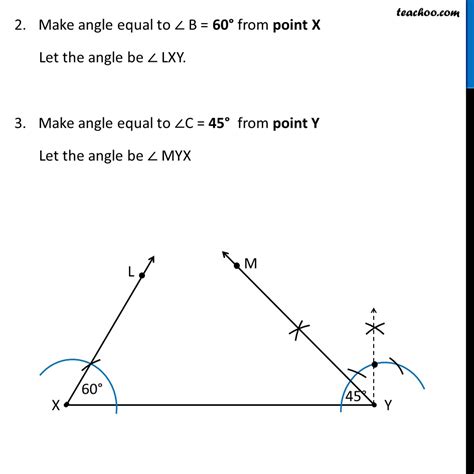 Example 1 Construct A Triangle ABC In Which Angle B 60 C 45