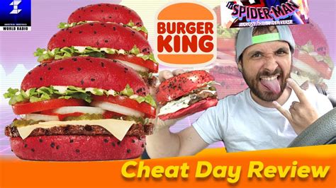 Burger Kings New Spider Verse Whopper Review Red Bun Taste Test