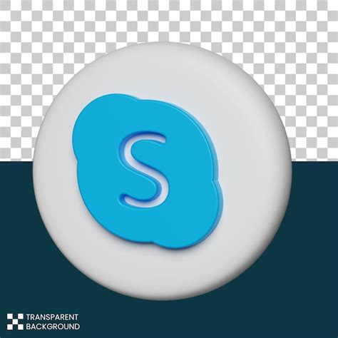 Premium PSD 3d Render Social Media Skype Icon