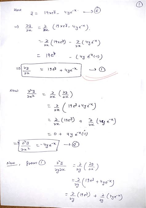 Solved Find The Four Second Partial Derivatives Observe That The