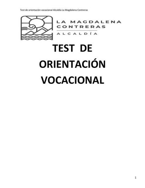 Test de orientación vocacional Mundo Estudiantil uDocz