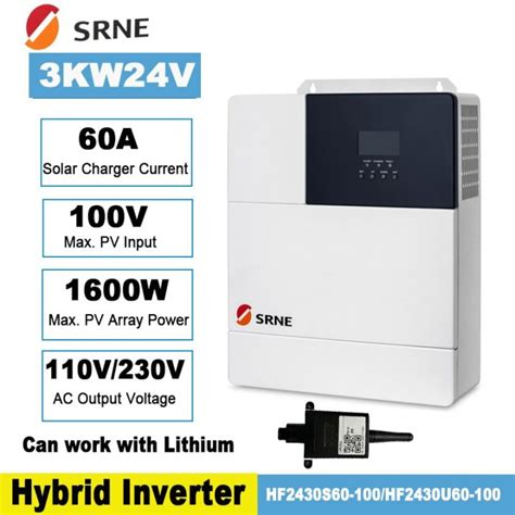 3KW Solar Hybrid Inverter 24V 60A MPPT Solar Charge Controller 110V