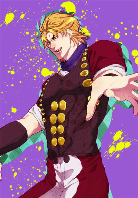 Safebooru 1boy Blonde Hair Dio Brando Jojo No Kimyou Na Bouken Red Eyes Solo Yoichi Neon10