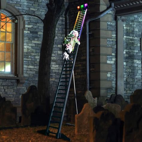 Gigantic 10 Ft Outdoor Animatronic Ladder-Climbing Zombie | The Green Head