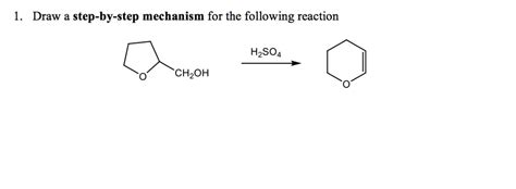 SOLVED: Draw a step-by-step mechanism for the following reaction: H2SO4 ...