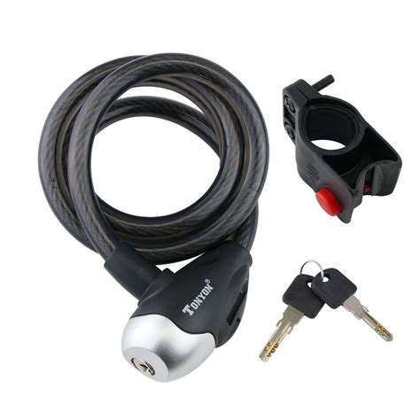 Cable Antirrobo De Acero Y Candado Para Bicicleta X Mm Llave