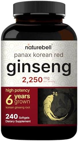 Amazon NatureBell Ginseng rojo coreano 2 250 mg por porción 240