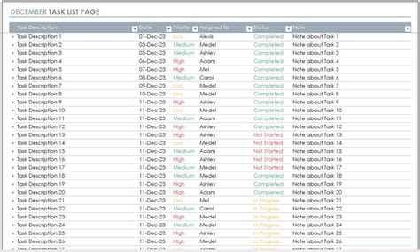 Yearly Planner Excel Template, Yearly Task Tracker Excel Template, Yearly To-do List Excel ...