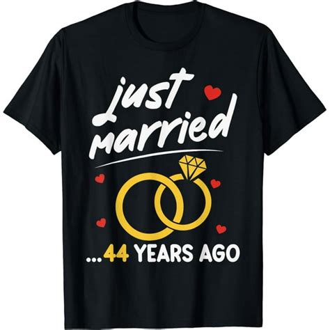 44th Wedding Anniversary Apparel Couples Husband Wife 44 T Shirt