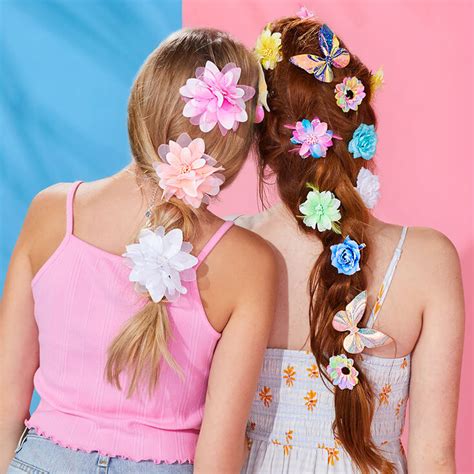 Sequin Lily Flower Hair Clips - Pink, 2 Pack | Claire's US