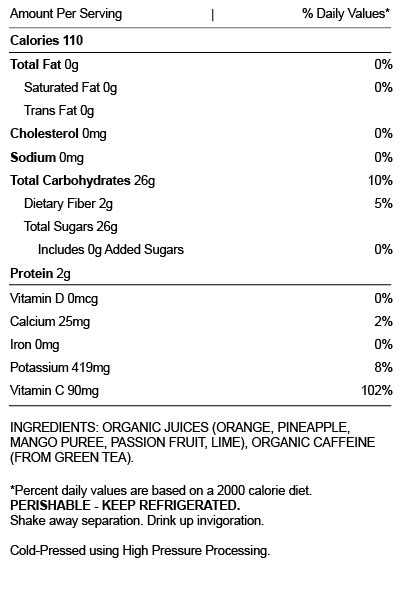 Organic Tropical Citrus Energy Evolution Fresh