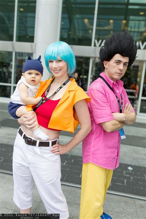 Trunks, Bulma, and Vegeta | Doll halloween costume, Family halloween ...