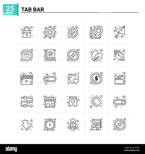 25 Tab Bar Icon Set Vector Background Stock Vector Image And Art Alamy