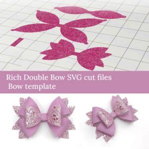 Rich Double Bow Svg Cut Files Bow Template Masterbundles