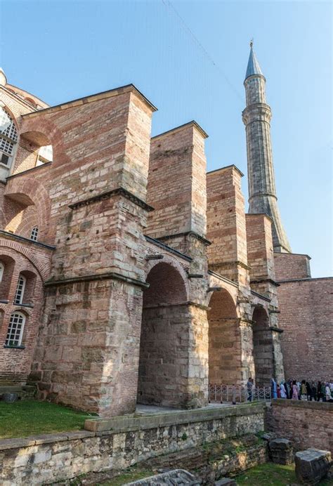 Hagia Sophia Exterior Minarets And Dome In Istanbul Turkey