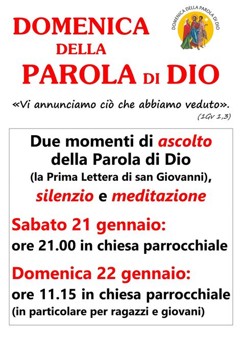 Domenica Della Parola Di Dio Iii Del Tempo Ordinario Gennaio