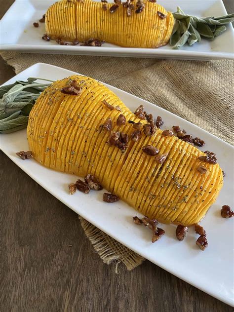 Roasted Butternut Squash With Maple Pecans Culinary Ginger