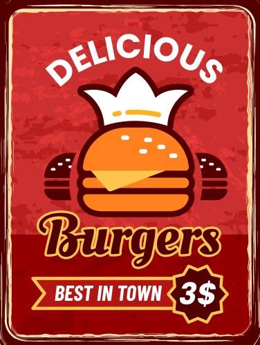 Burger Poster Vector Images Over 6900