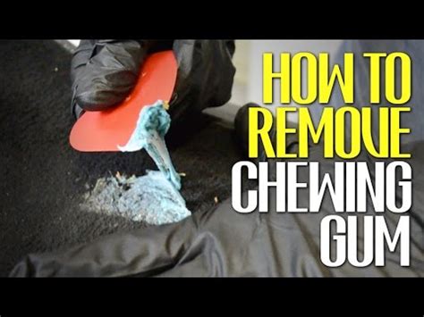 How To Remove Chewing Gum From Your Carpet Youtube