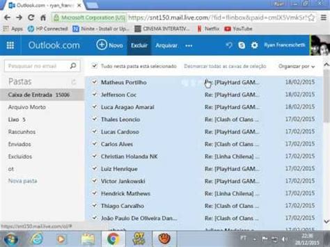 Como Excluir Todos Emails De Uma S Vez Hotmail Youtube