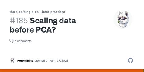 Scaling Data Before PCA Issue 185 Theislab Single Cell Best