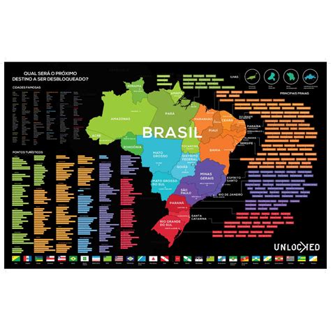 Mapa Do Brasil De Raspar Unlocked Sem Moldura X Cm Mapa De