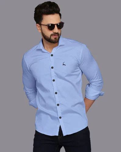 Plain Mens 100 Cotton Shirt Casual Full Sleeves At Rs 399 In Surat