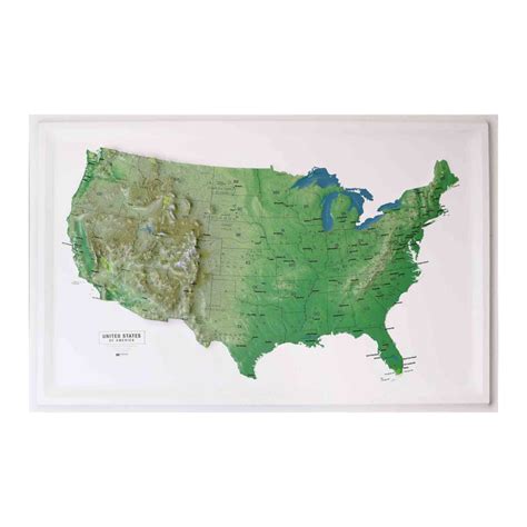 United States Classic 3D Raised Relief Map – RaisedRelief.com