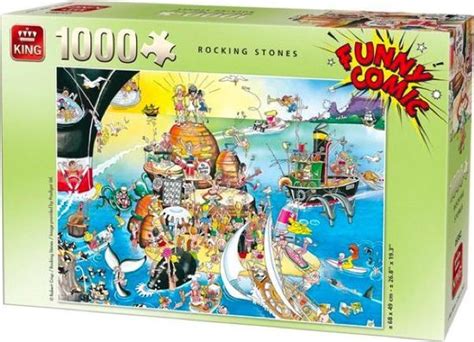 Puzzelvoordeelset King Funny Comic Puzzel Rocking Stones