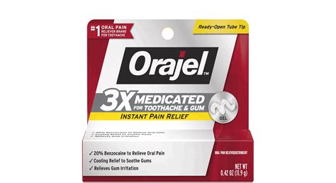 Orajel 3x Medicated For Toothache And Gum Gel Medentrx