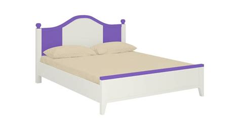 Victoria Solid Wood Bed in Lavender Purple Colour - Urban Ladder