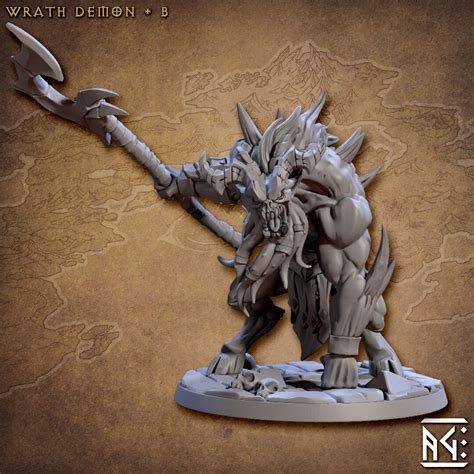 Demon Fighter Warrior B Premium Dnd Miniature Mini Figure Figurine