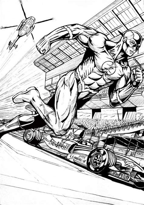 Printable The Flash Superhero Coloring Sheets Online