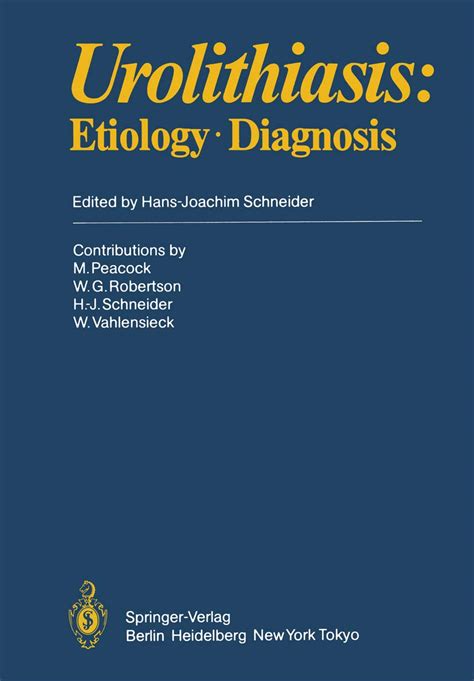 Urolithiasis Etiology · Diagnosis Handbook Of Urology