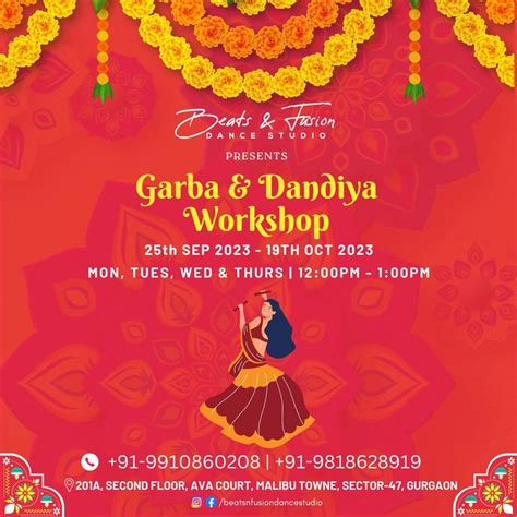 GARBA & DANDIYA WORKSHOP | Dance studio, Dance, Garba