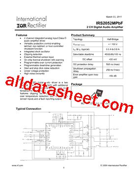 IRS2052MTRPBF Datasheet PDF International Rectifier